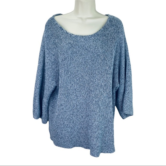 H&M Sweaters - H & M Basic Women’s Oversized Marled Knit Blue Sweater